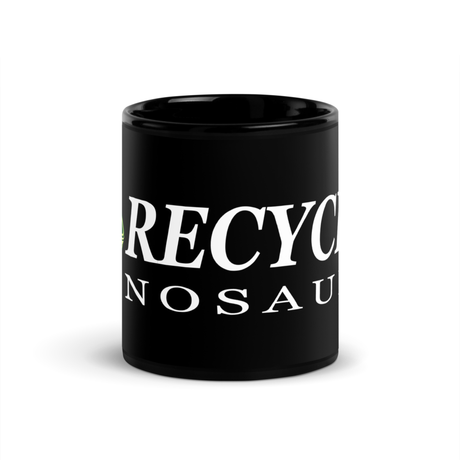 Black Glossy Mug, 11 oz, front view