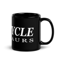 Recycle Dinosaurs Black Glossy Mug