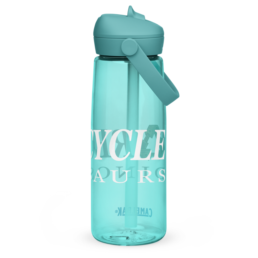 Flip Straw Water Bottle in cove, back view