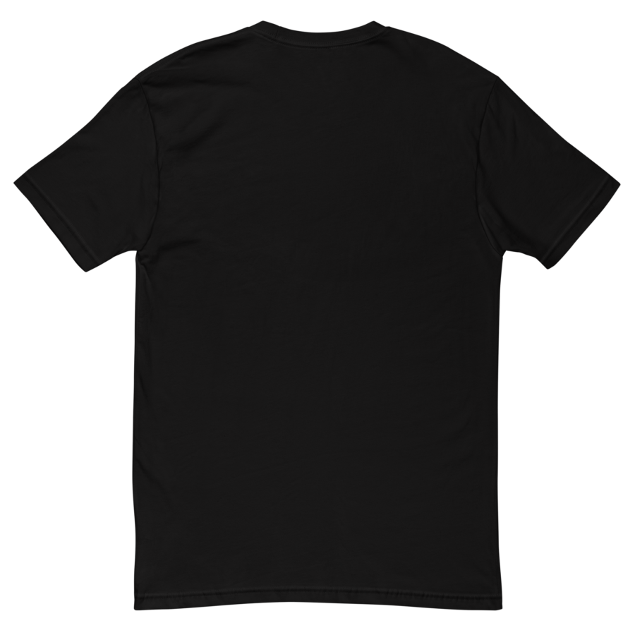 Men's Fitted T-Shirt in black, back view