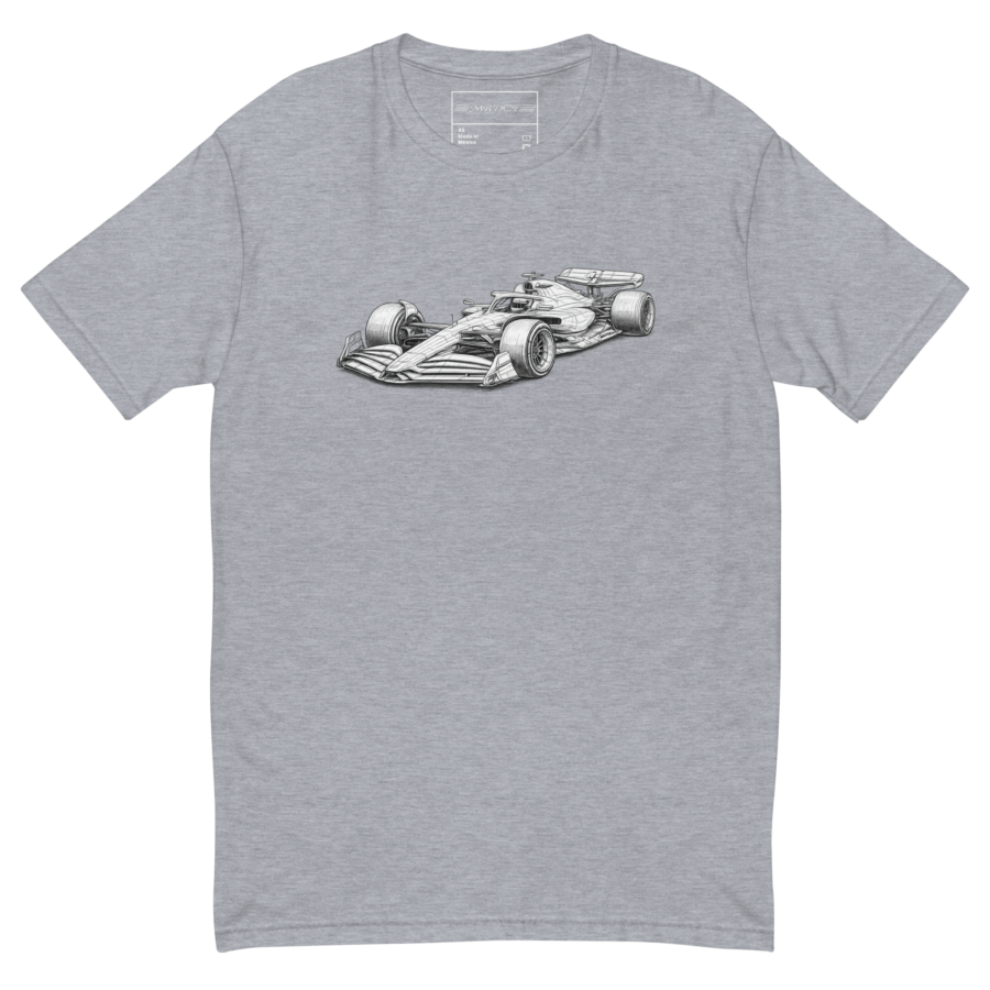 Men's Fitted T-Shirt in heather grey, front view