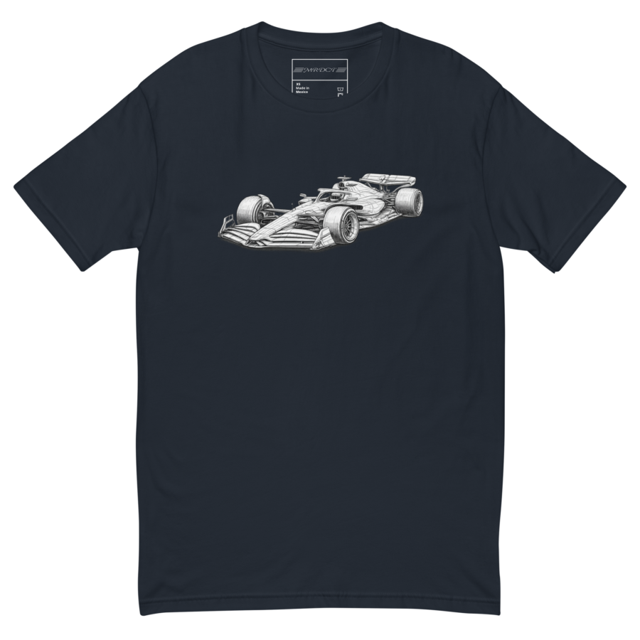 Men's Fitted T-Shirt in midnight navy, front view