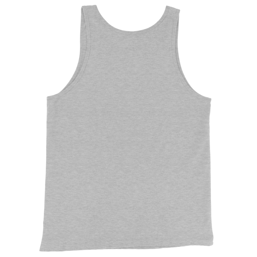 Men's Staple Tank Top in athletic heather, back view