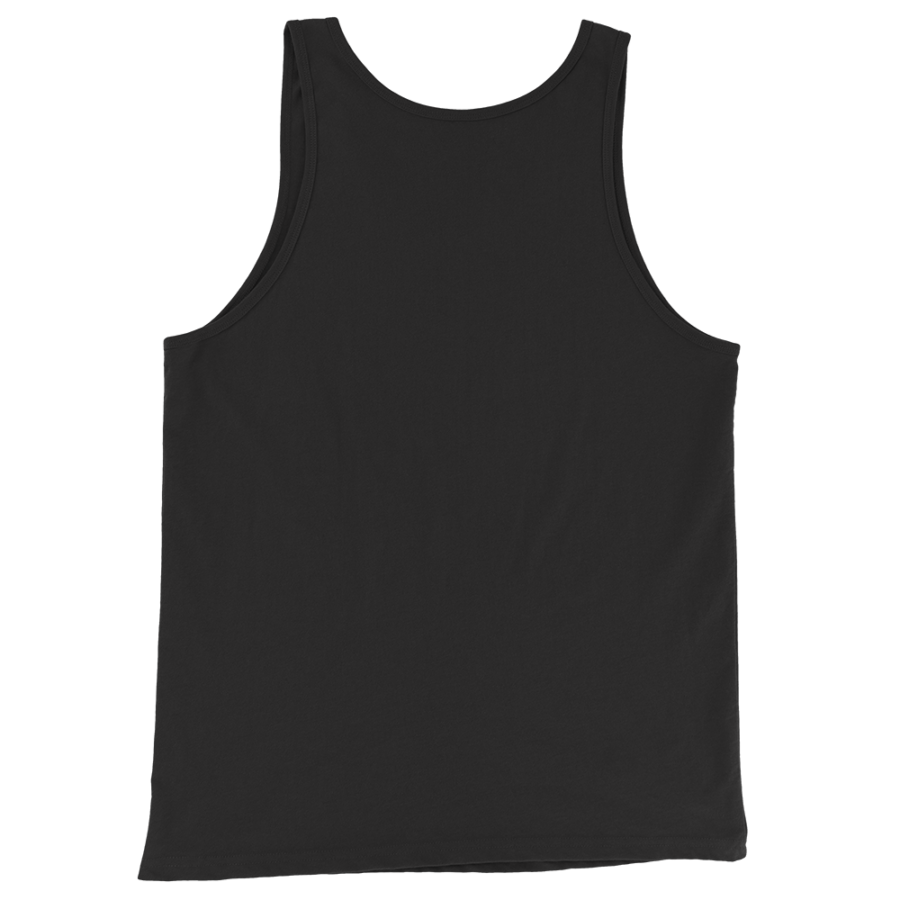 Men's Staple Tank Top in black, back view