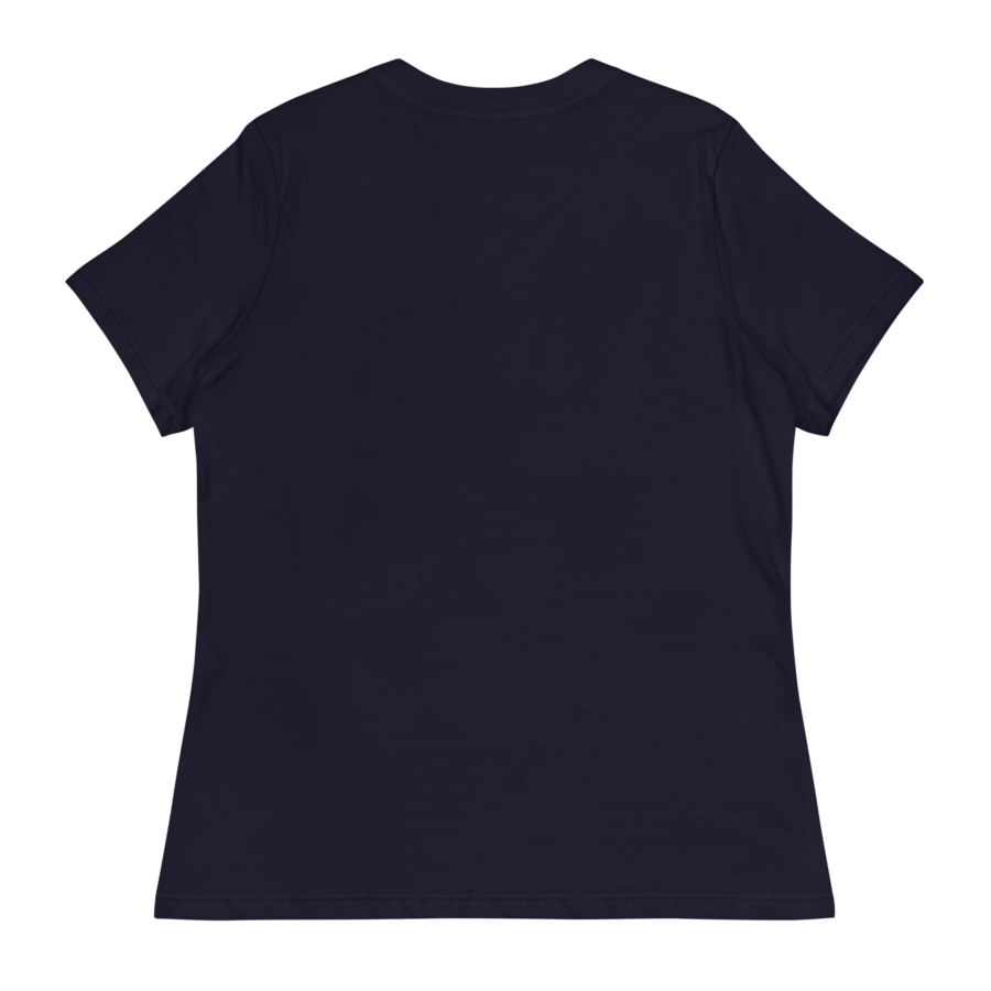 Women's Relaxed T-Shirt in navy, back view