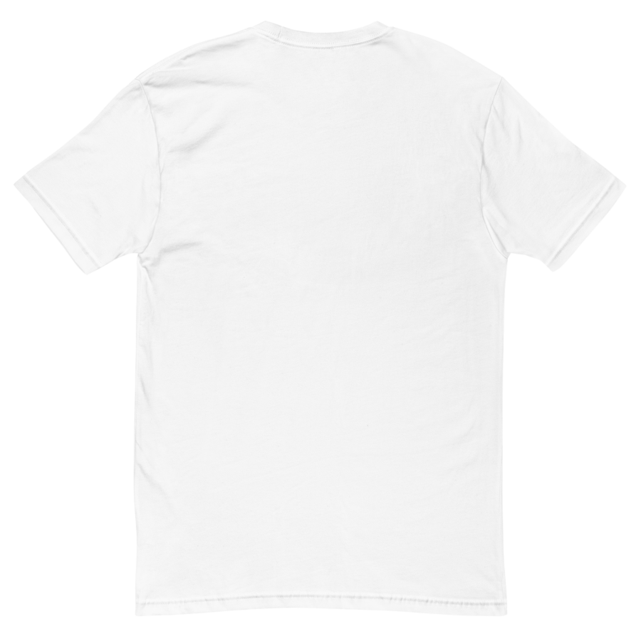 Men's Fitted T-Shirt in white, back view