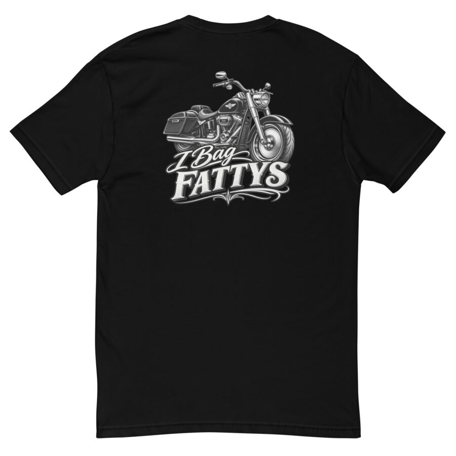 I Bag Fattys – Short Sleeve T-shirt in black, back view