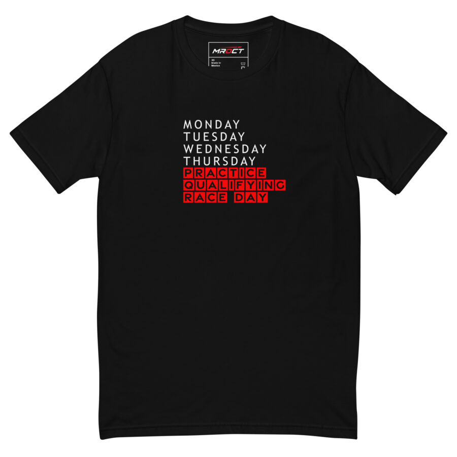 Black Race Day T-Shirt automotive graphic tee