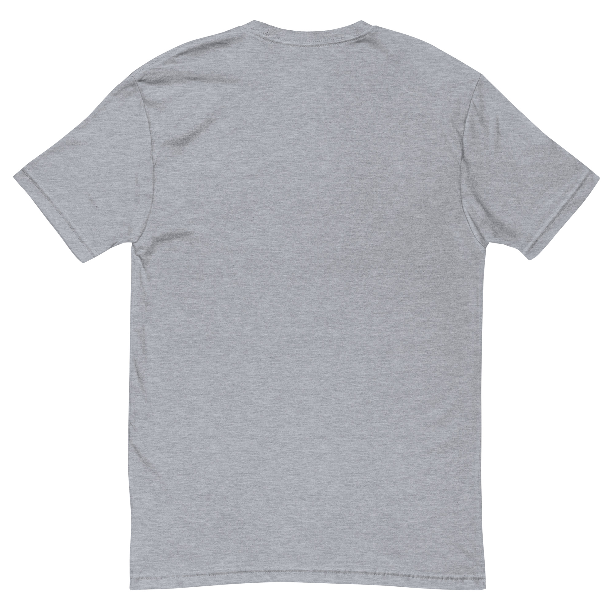 Suck Squish Bang Blow T-Shirt in heather grey, back view