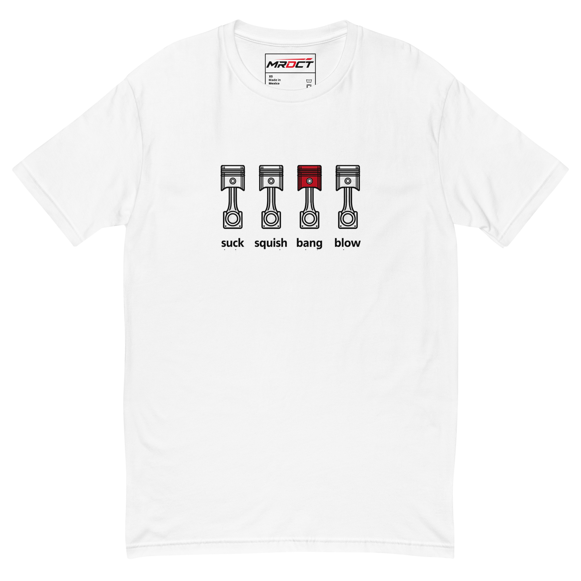 Suck Squish Bang Blow T-Shirt in white, front view
