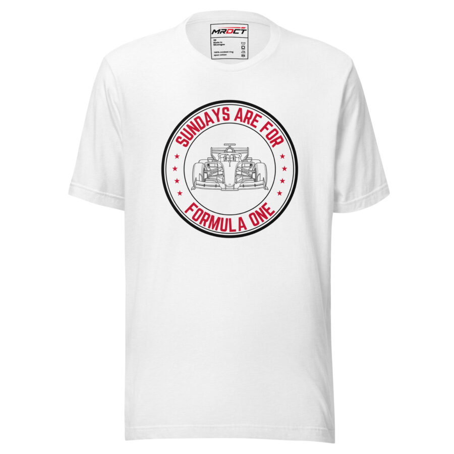 Sundays Are for F1 T-Shirt – Formula Racing Tee - Image 4