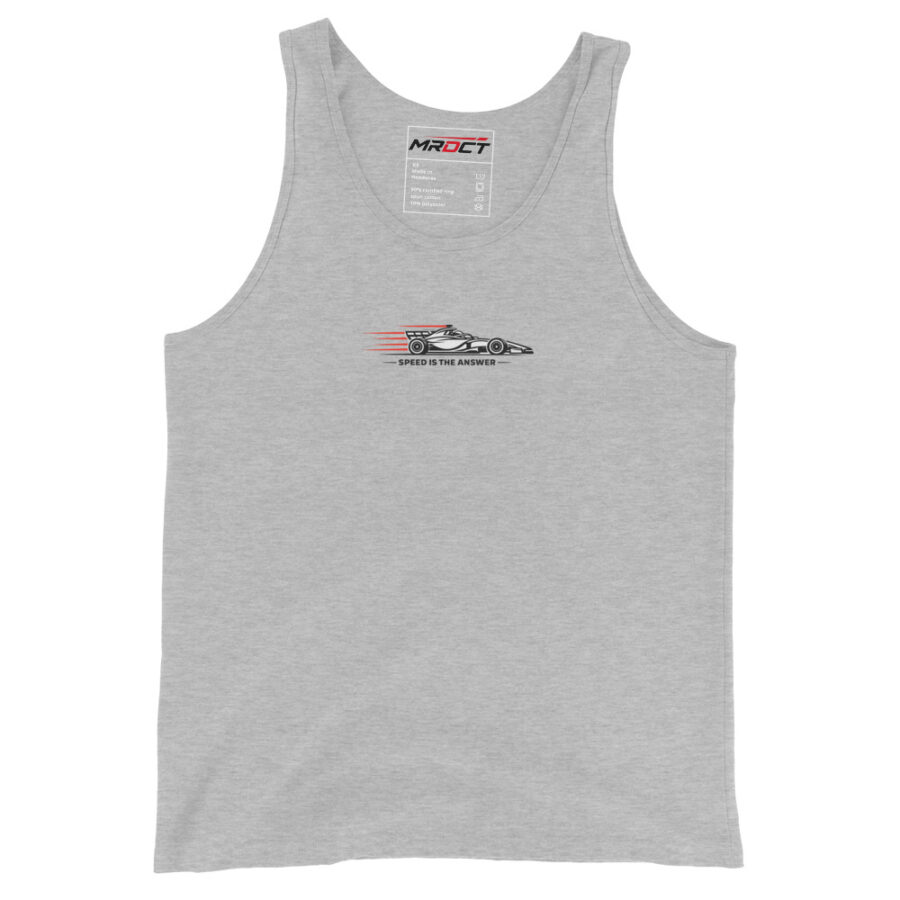 Speed Is the Answer Tank Top, front view