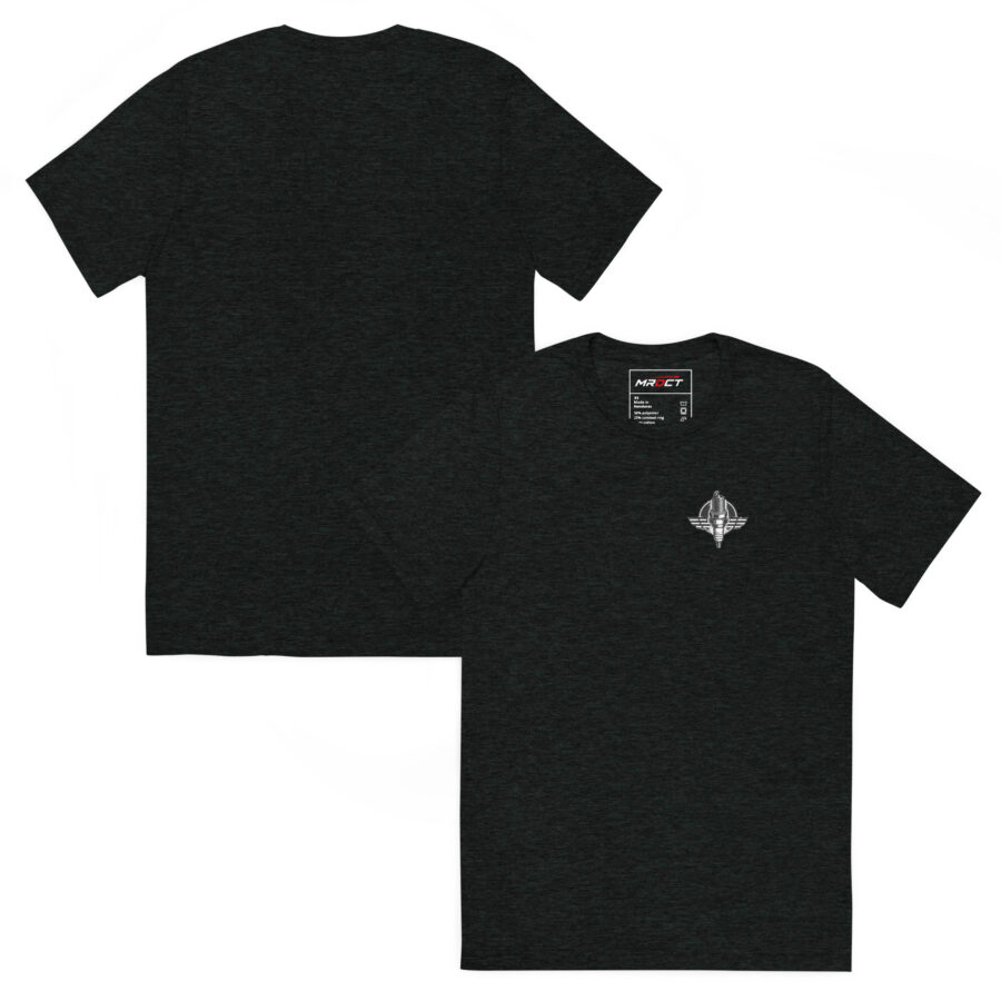 Spark Plug T-Shirt in black, back view