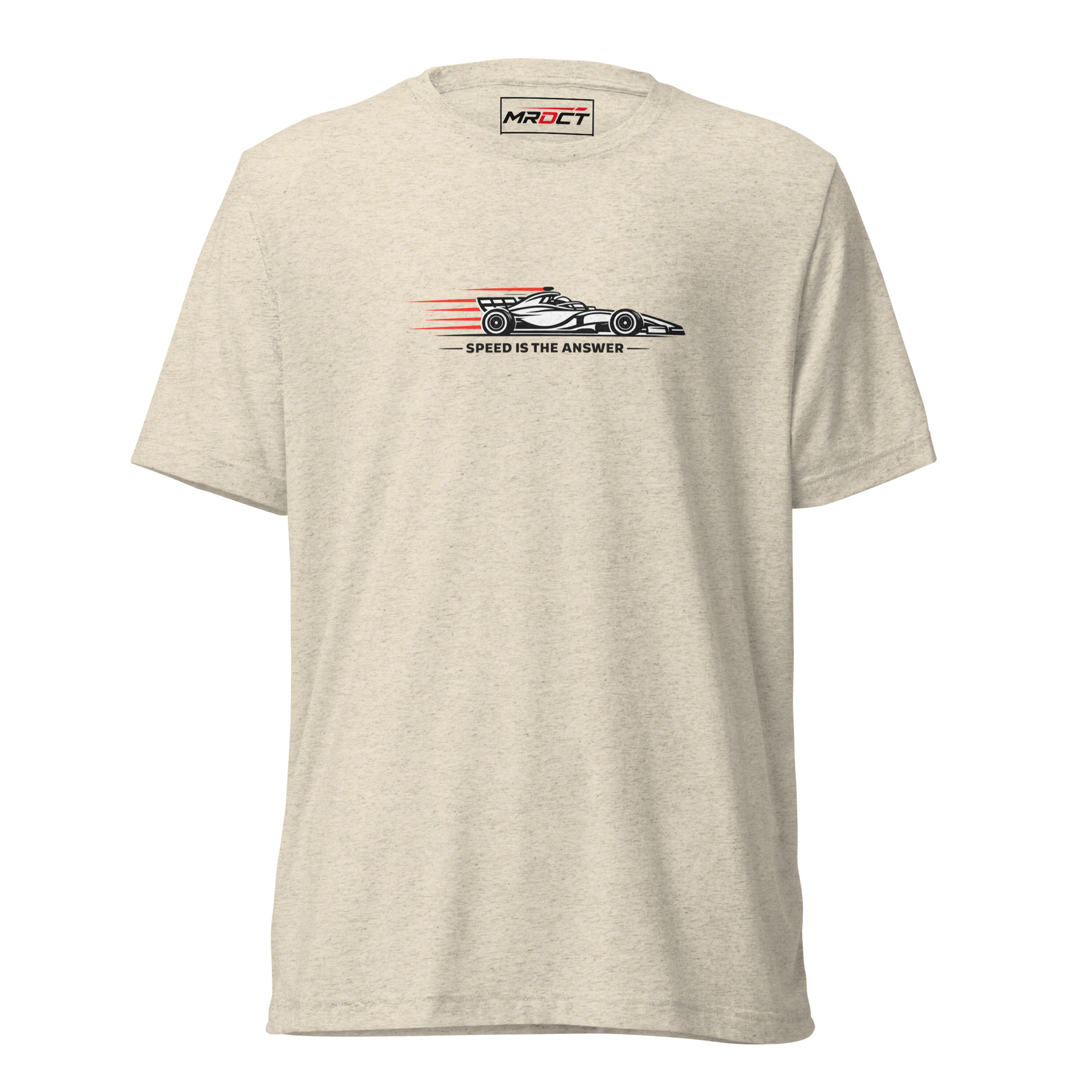 Speed Is the Answer T-Shirt in oatmeal tri-blend