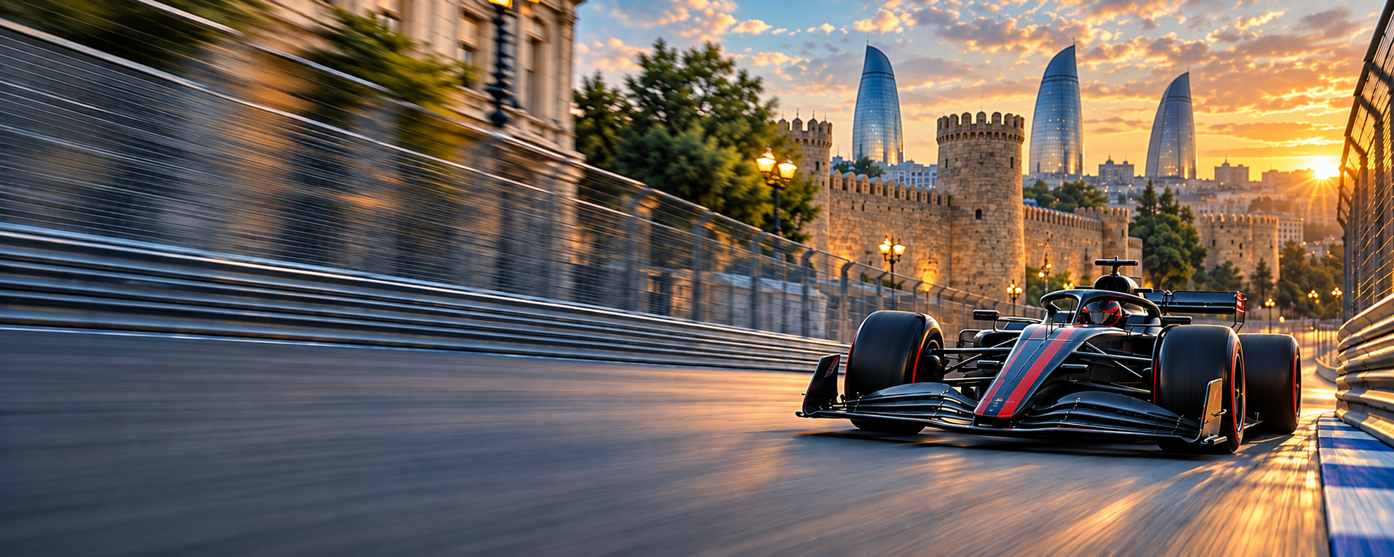 Automotive racing news: Formula 1 car on the Baku City Circuit for the 2026 Azerbaijan Grand Prix