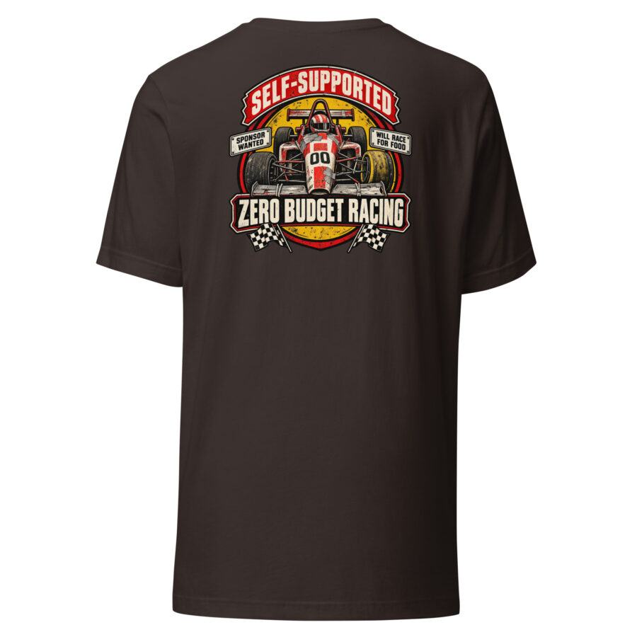 Self-Supported Racing T-Shirt – Zero Budget Graphic Tee - Image 11