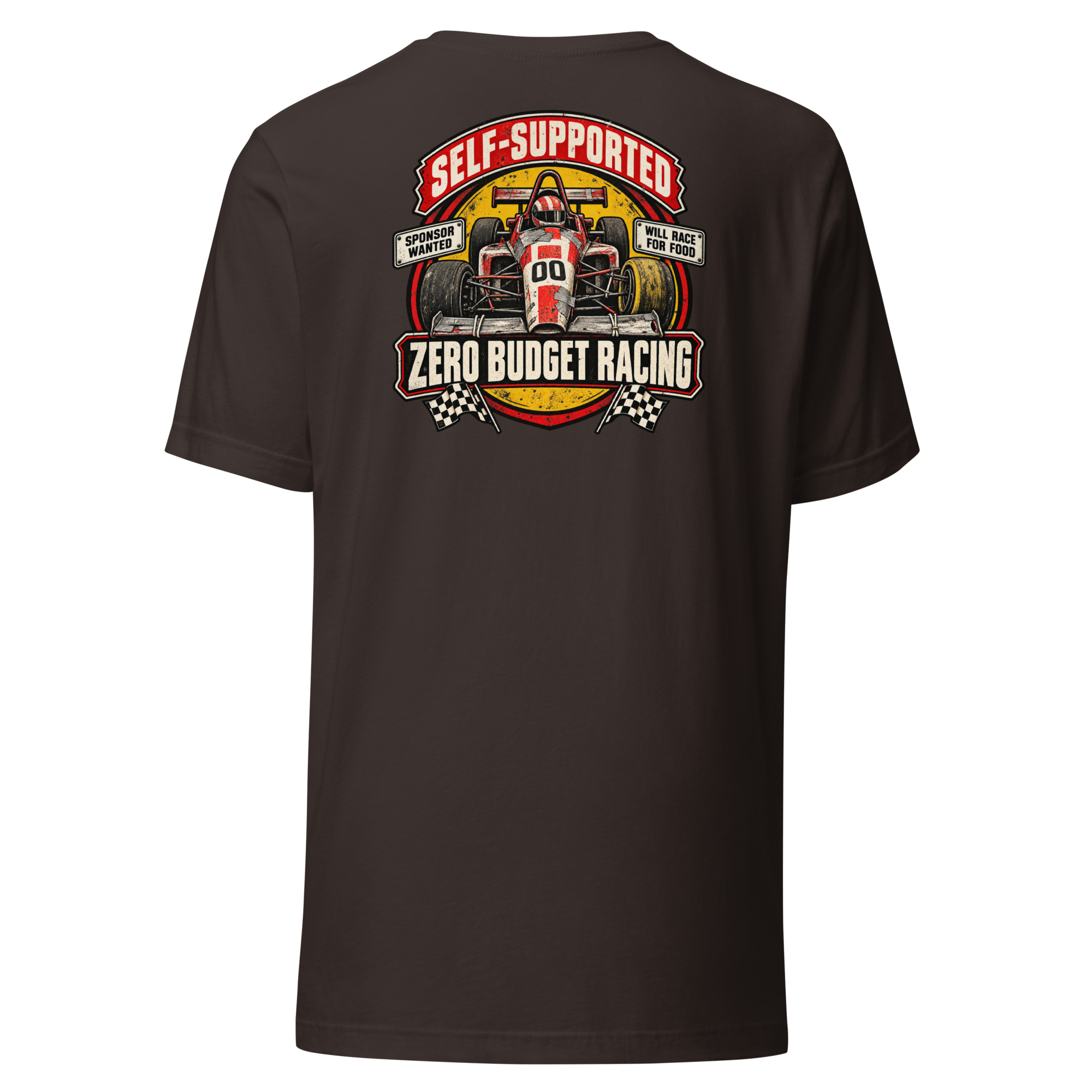 Self-Supported Racing T-Shirt – Zero Budget Graphic Tee - Image 11