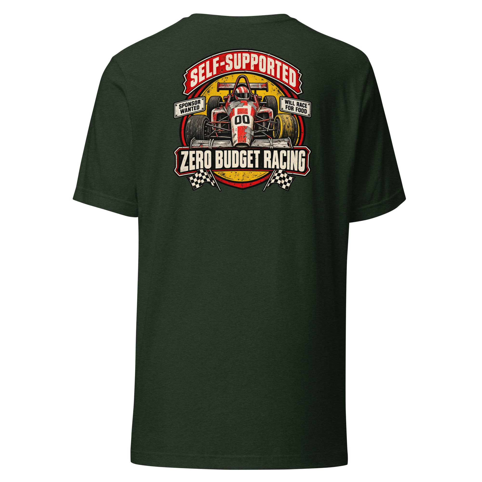 Self-Supported Racing T-Shirt – Zero Budget Graphic Tee - Image 10