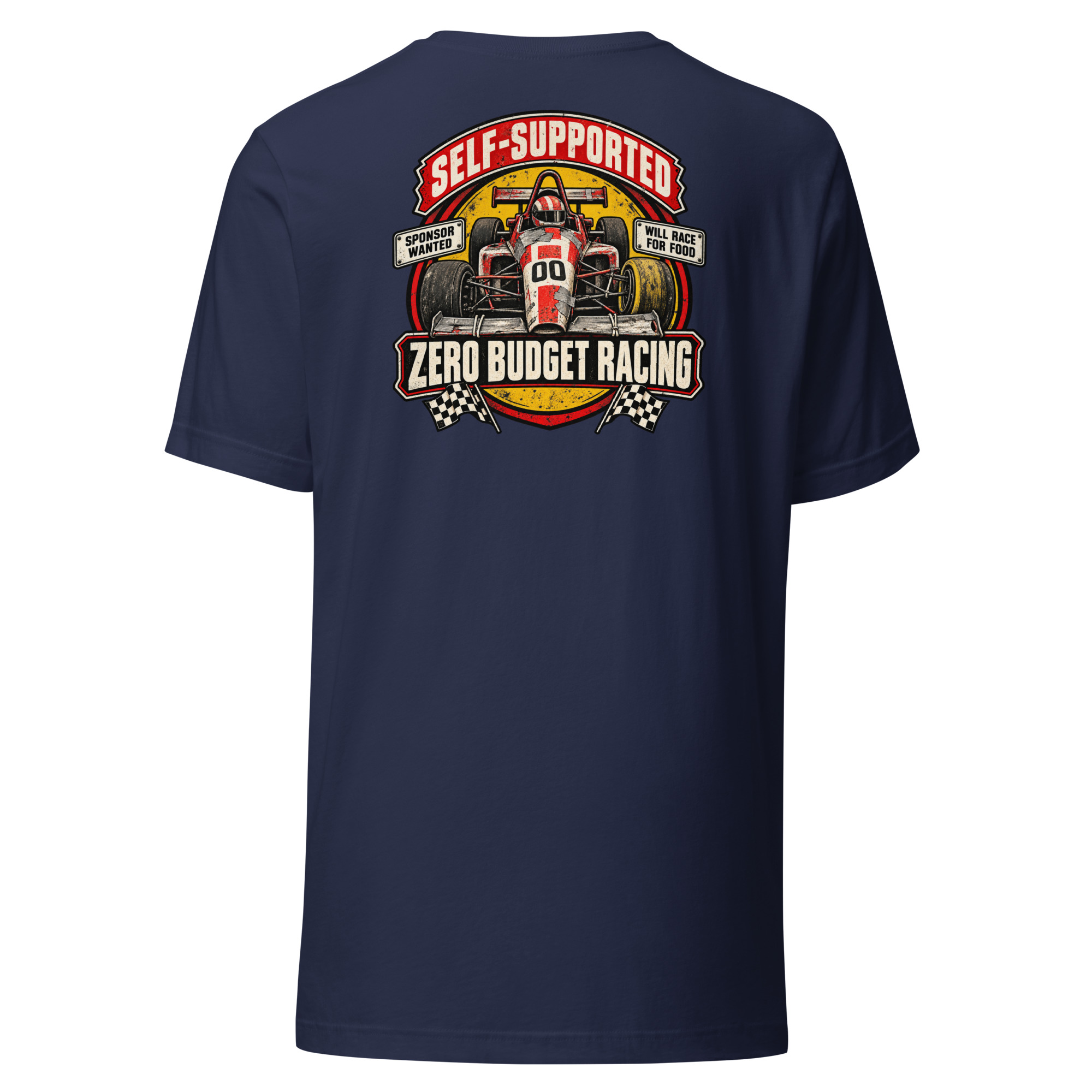 Self-Supported Racing T-Shirt – Zero Budget Graphic Tee - Image 9