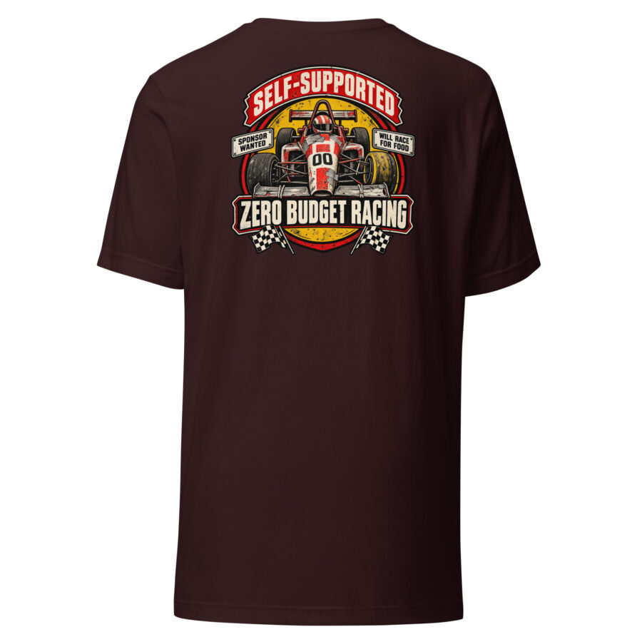 Self-Supported Racing T-Shirt – Zero Budget Graphic Tee - Image 8